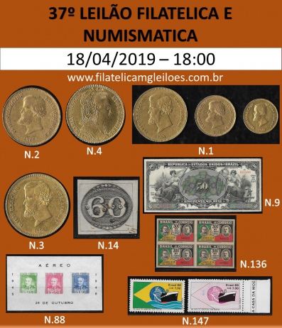 35º Leilão de Filatelia e Numismática Filatélica MG Leilões