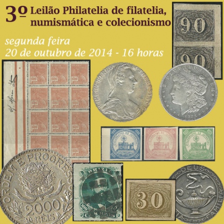 3º Leilão PHILATELIA de filatelia, numismática e colecionismo