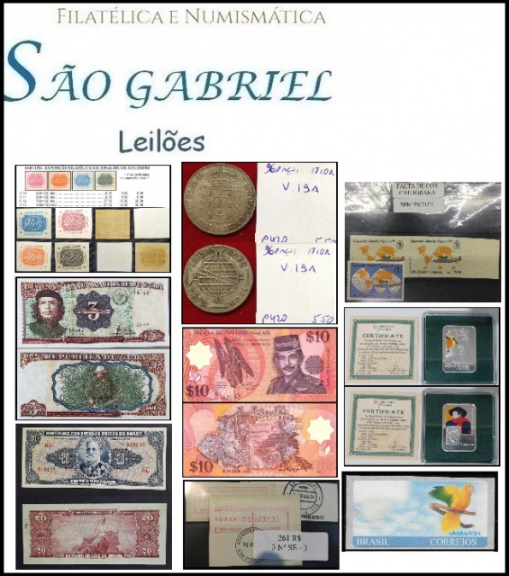 51º LEILÃO SÃO GABRIEL DE SELOS - MOEDAS E CEDULAS  UM SHOW DE COLECIONISMO!