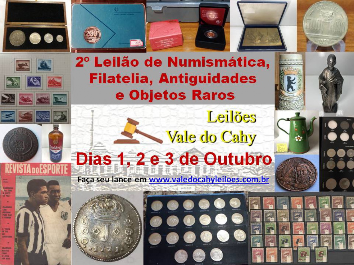 2º Leilão de Numismática, Filatelia, Antiguidades  e Objetos Raros