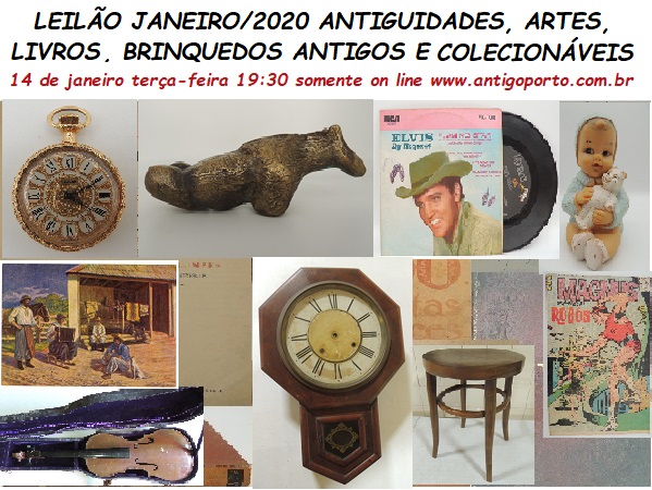 LEILÃO ALFA JANEIRO/2020 ANTIGUIDADES, ARTES, LIVROS, BRINQUEDOS ANTIGOS E COLECIONÁVEIS - SEBO