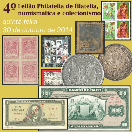 4º Leilão (tudo livre) Philatelia de Filatelia e Numismática