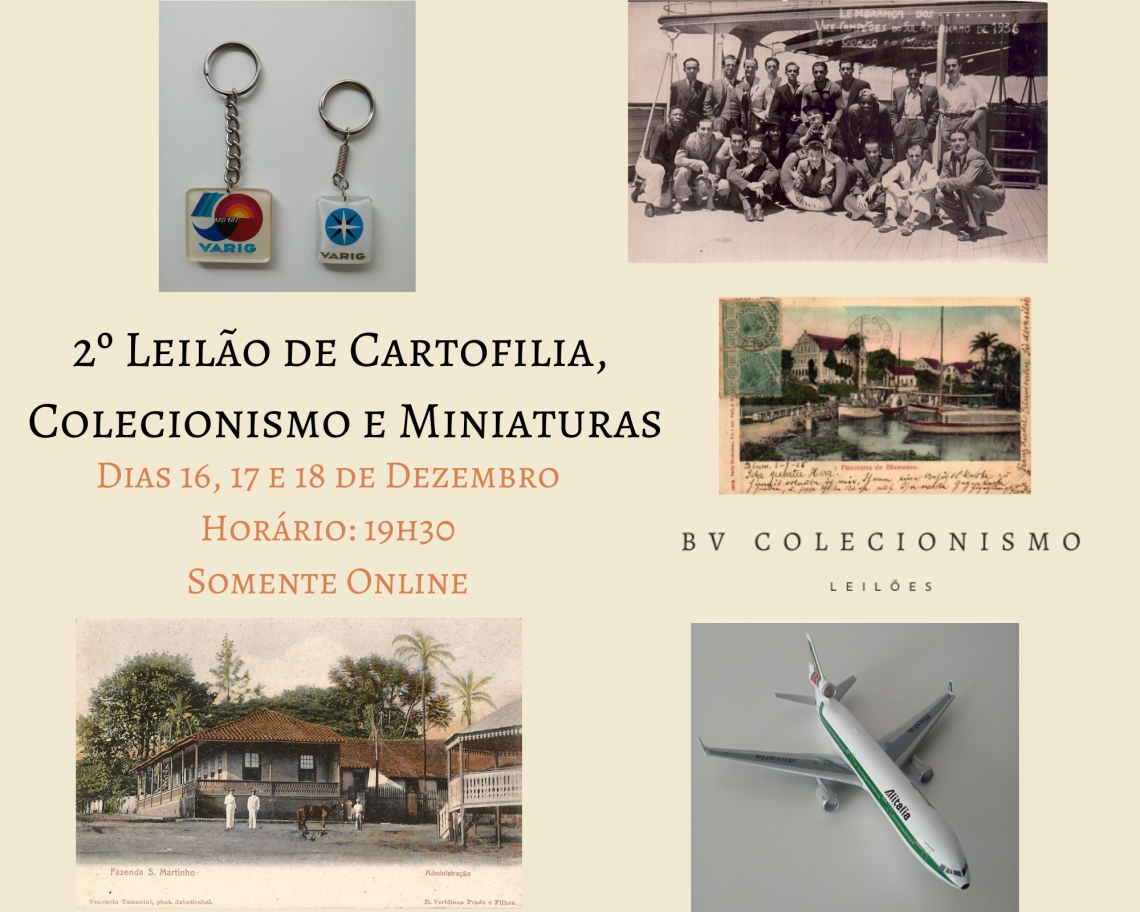 2o. Leilão de Cartofilia, Colecionismo e Miniaturas