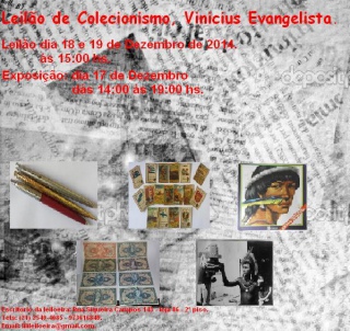 LEILÃO DE COLECIONISMO - VINICIUS EVANGELISTA  (21) 973616849