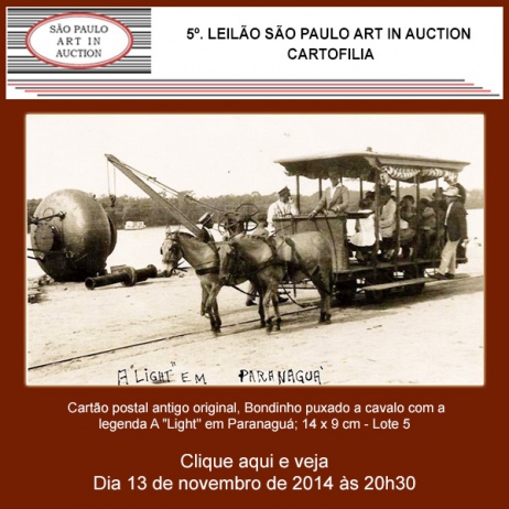5º. Leilão São Paulo Art in Auction - Cartofilia - 13/11/2014 - 20h30