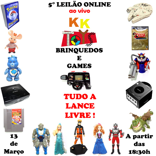 5º LEILÃO KK TOYS - BRINQUEDOS E GAMES