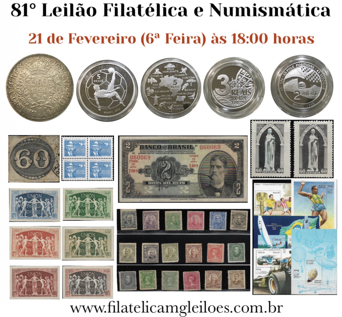 81º Leilão de Filatelia e Numismática