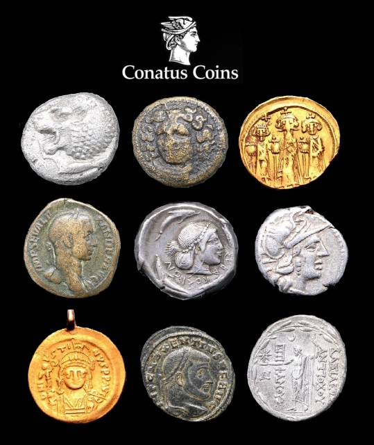 1º Leilão Conatus Coins de Moedas e Artefatos da Antiguidade Clássica (Gregos, Romanos e Bizantinos)