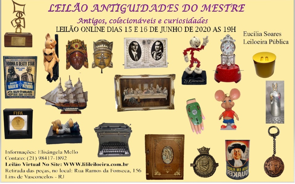 LEILÃO ANTIGUIDADES DO MESTRE.  ANTIGOS, COLECIONÁVEIS E CURIOSIDADES 15080