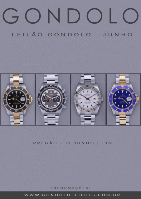 Leilão Gondolo - Relógios - Canetas - Junho 2020