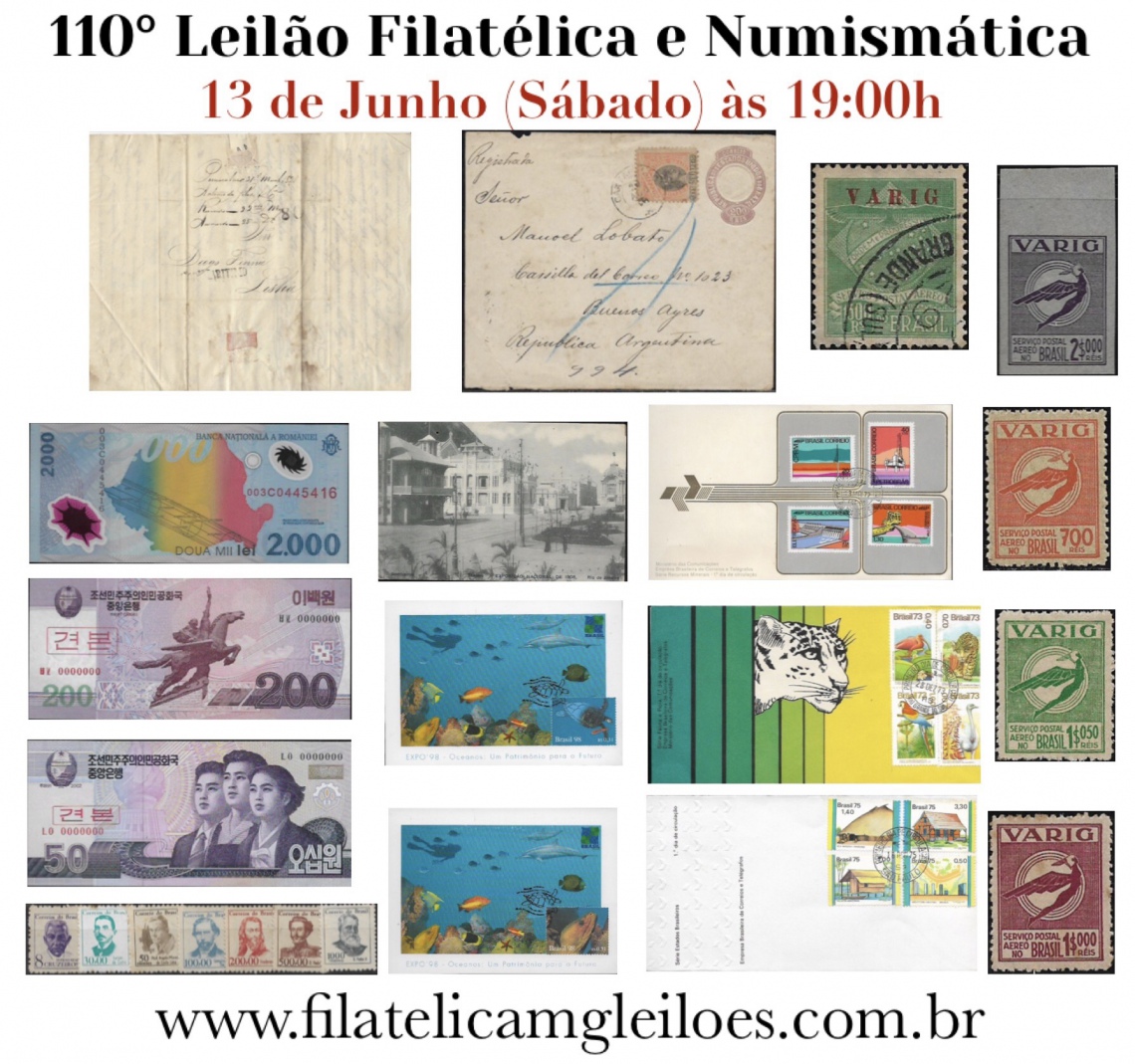 110º Leilão de Filatelia e Numismática