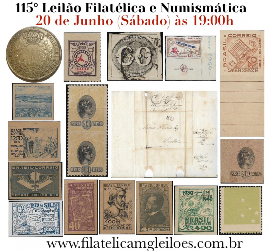 115º Leilão de Filatelia e Numismática