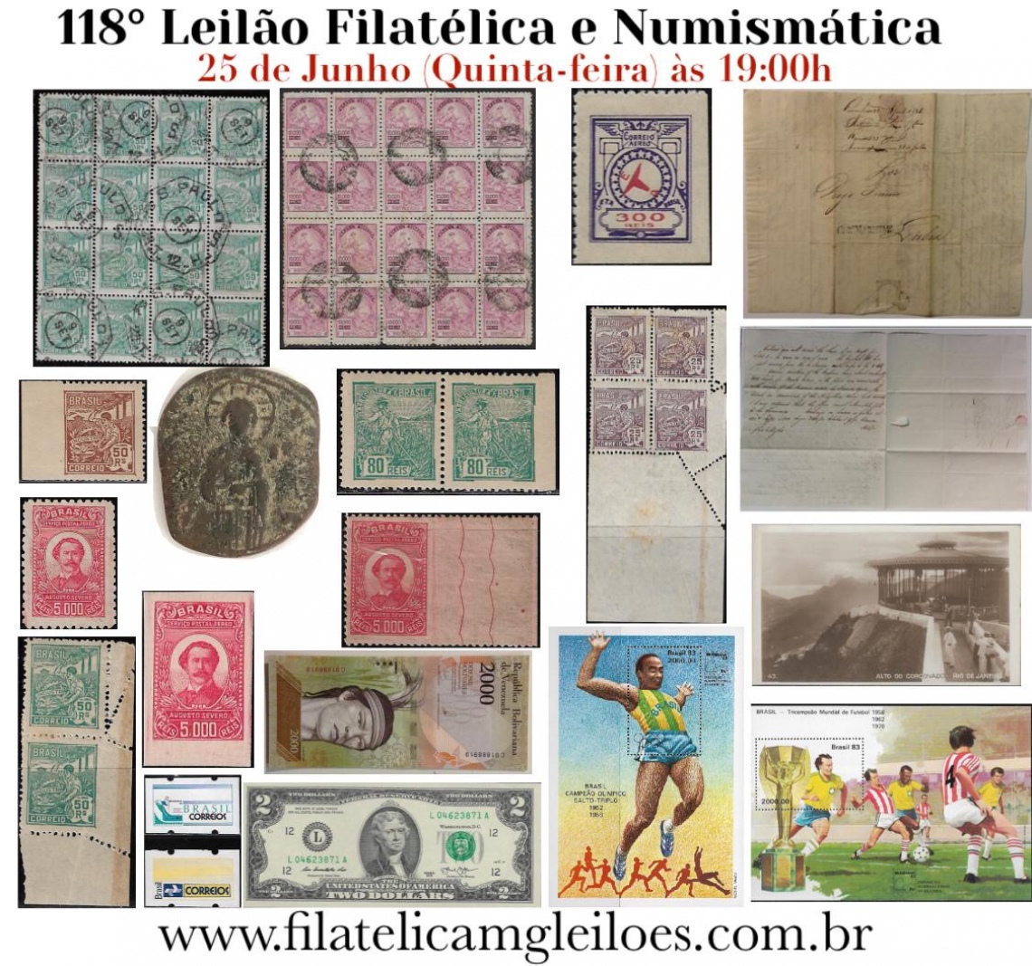 118º Leilão de Filatelia e Numismática