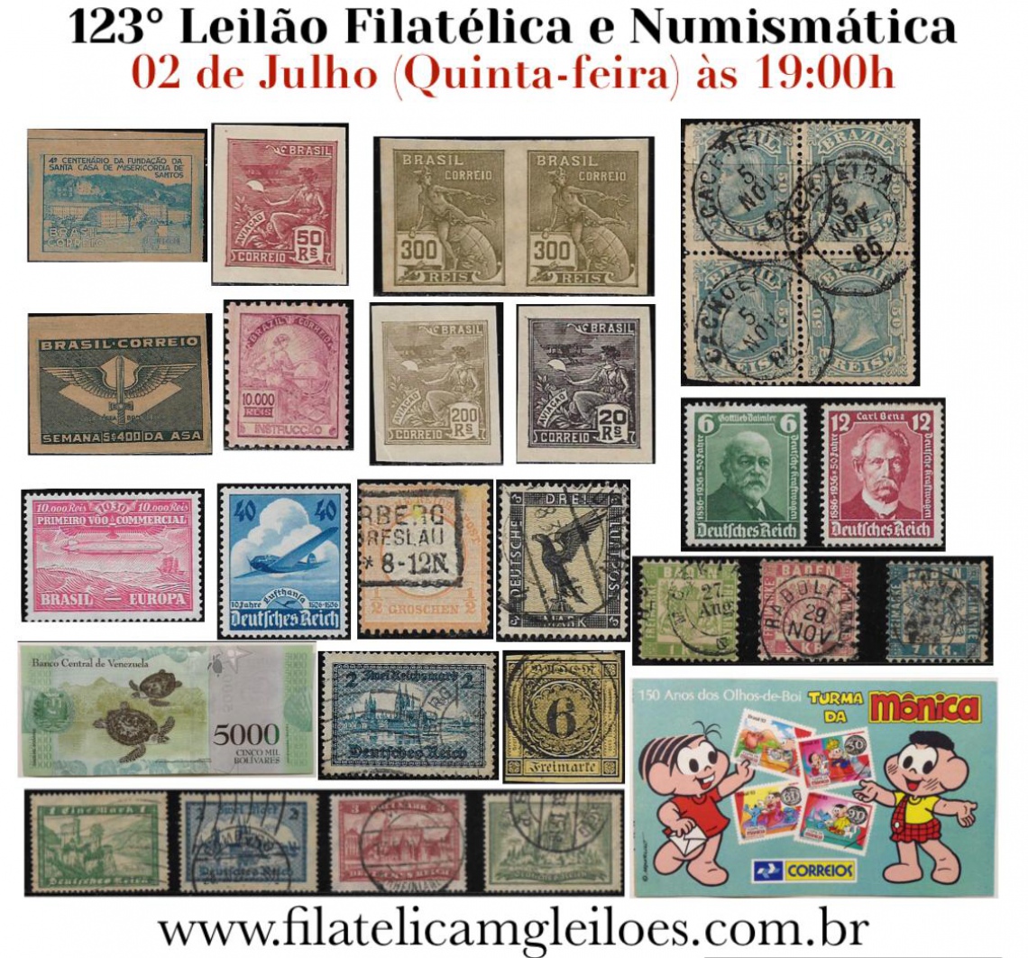 123º Leilão de Filatelia e Numismática