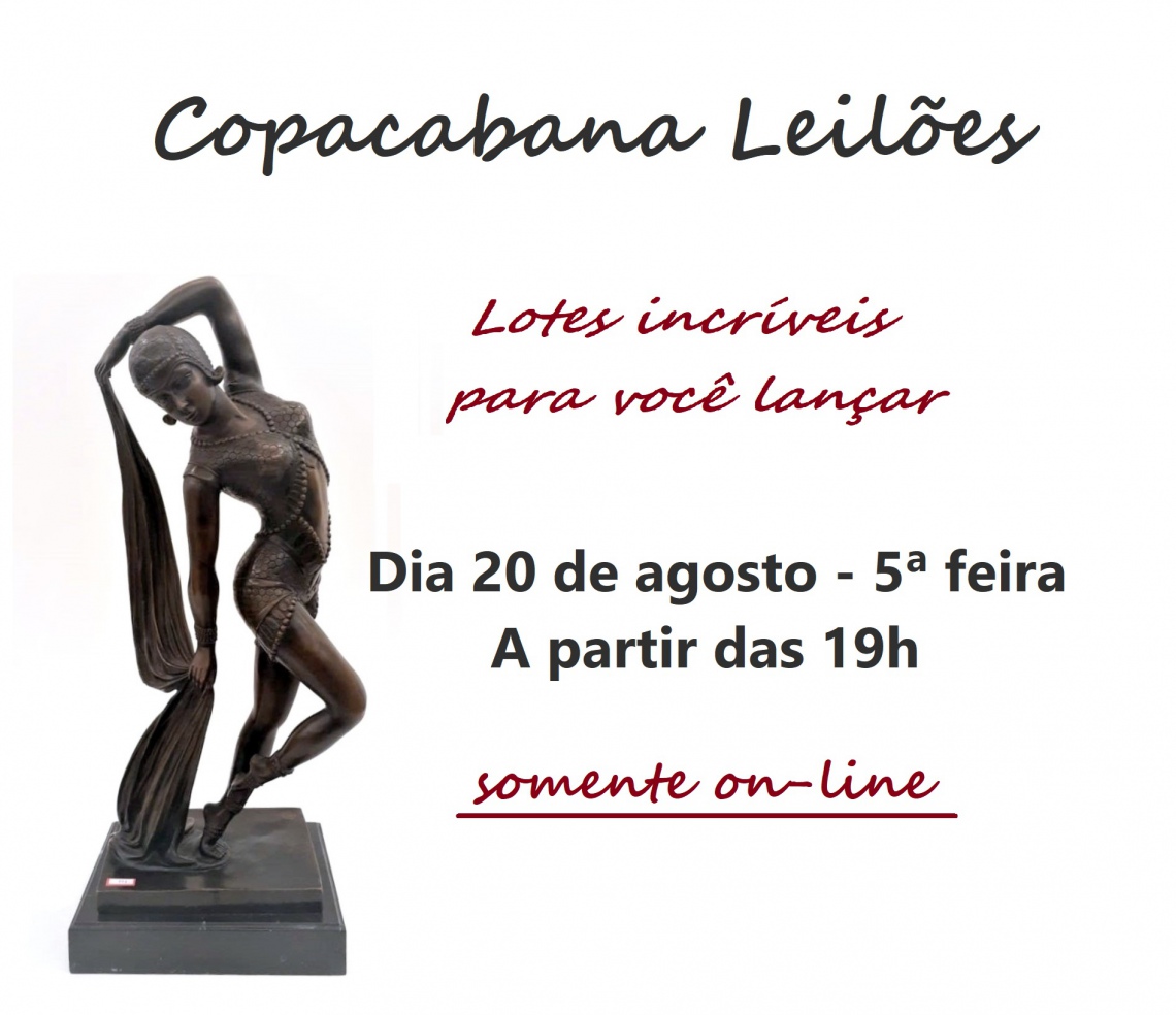 Copacabana Leilões  - 1º Leilão de Artes e Antiguidades 2020