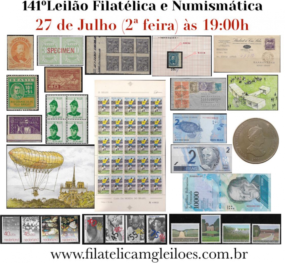 141 º Leilão de Filatelia e Numismática