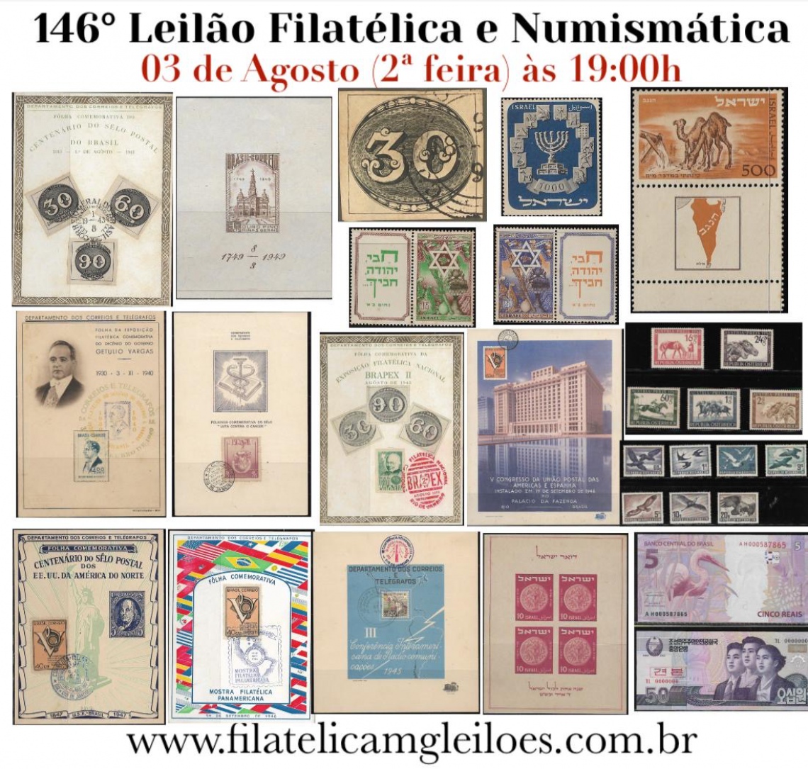 146º Leilão de Filatelia e Numismática