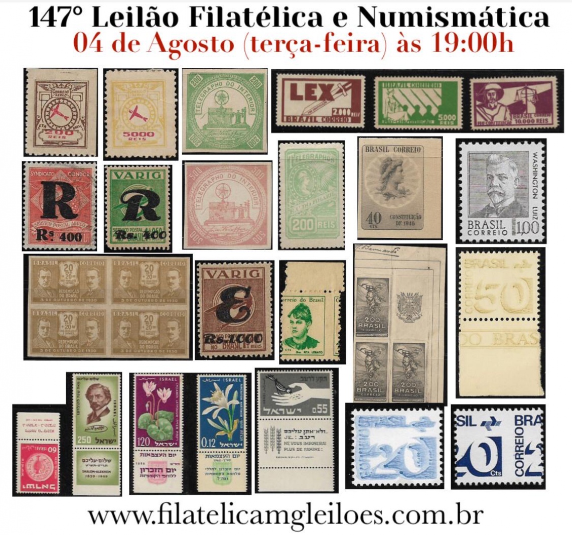 147º Leilão de Filatelia e Numismática