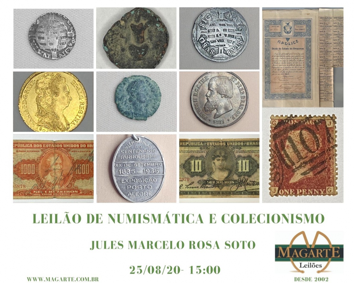 Leilão de Numismática e Colecionismo Jules Marcelo Rosa Soto