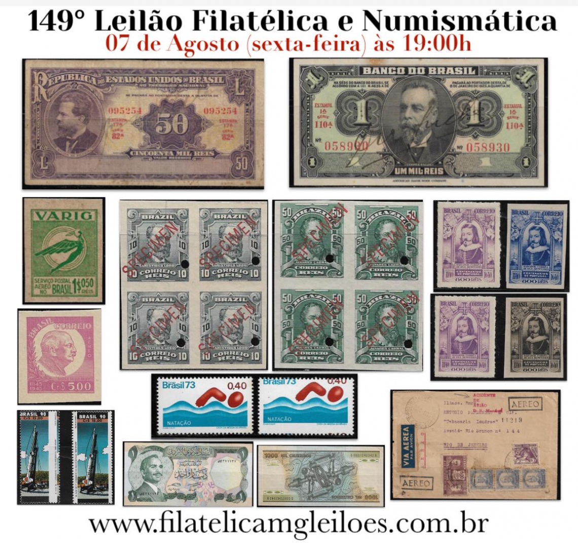 149º Leilão de Filatelia e Numismática