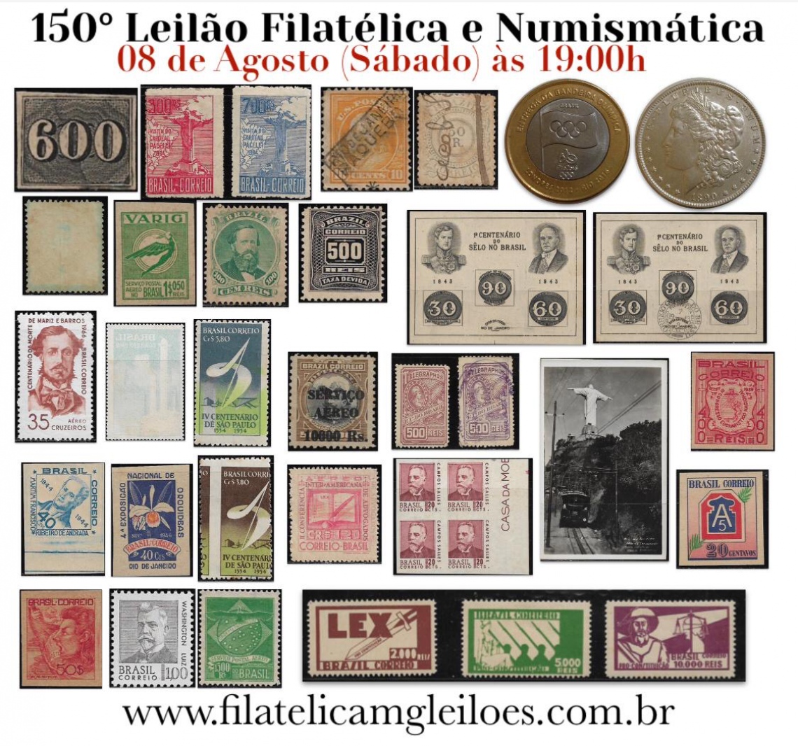 150º Leilão de Filatelia e Numismática