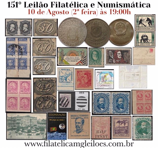 151º Leilão de Filatelia e Numismática
