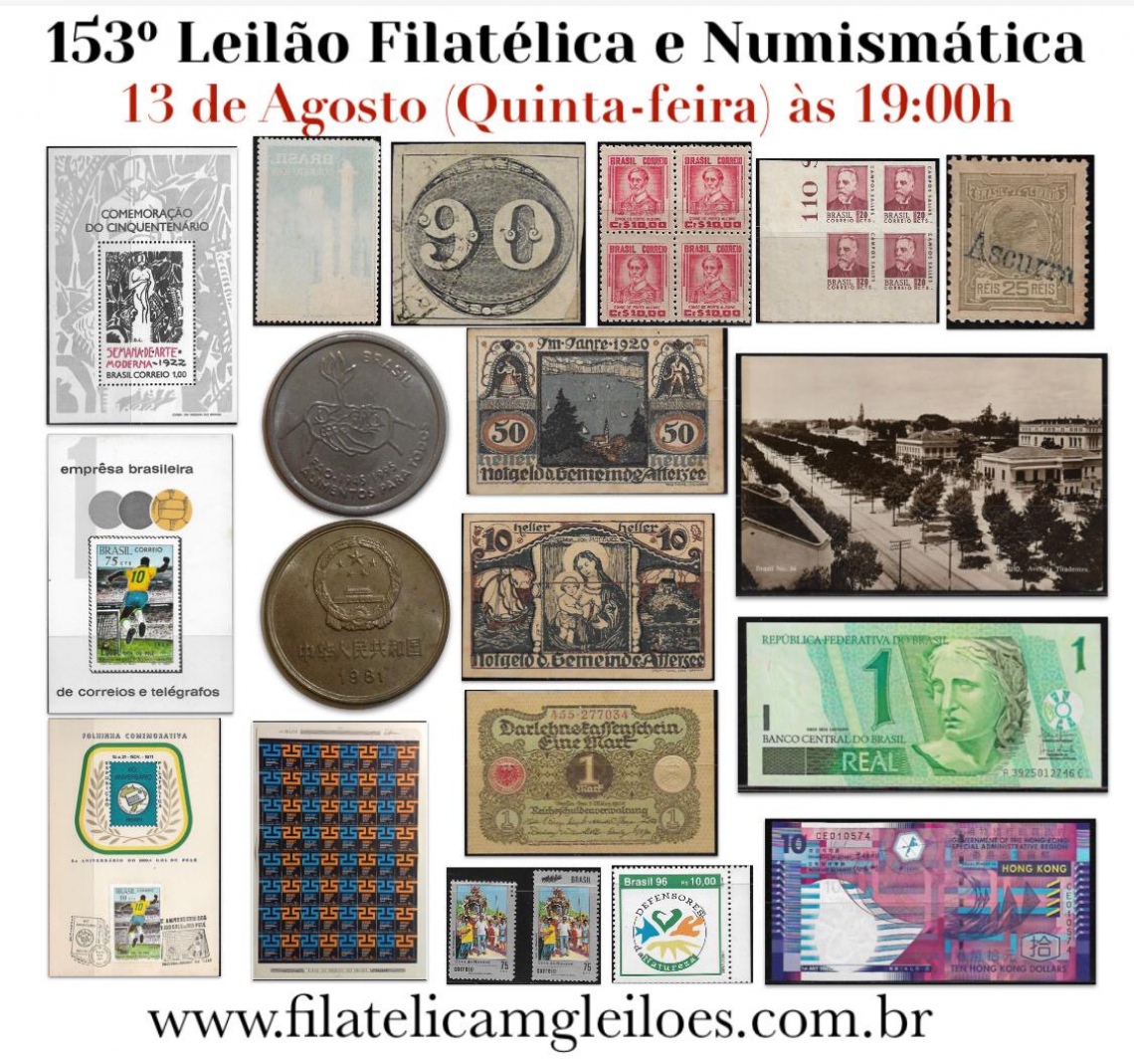 153º Leilão de Filatelia e Numismática