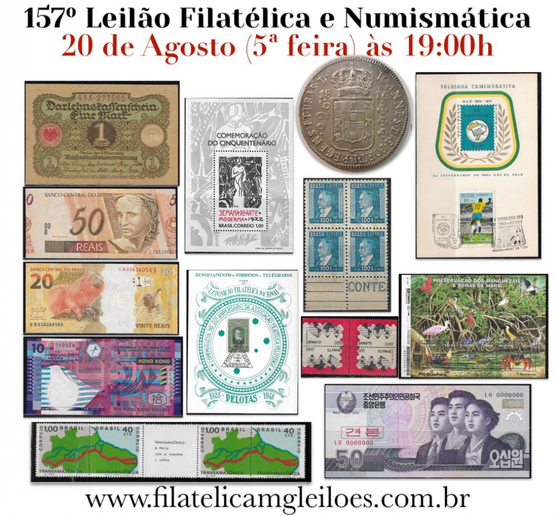 157º Leilão de Filatelia e Numismática