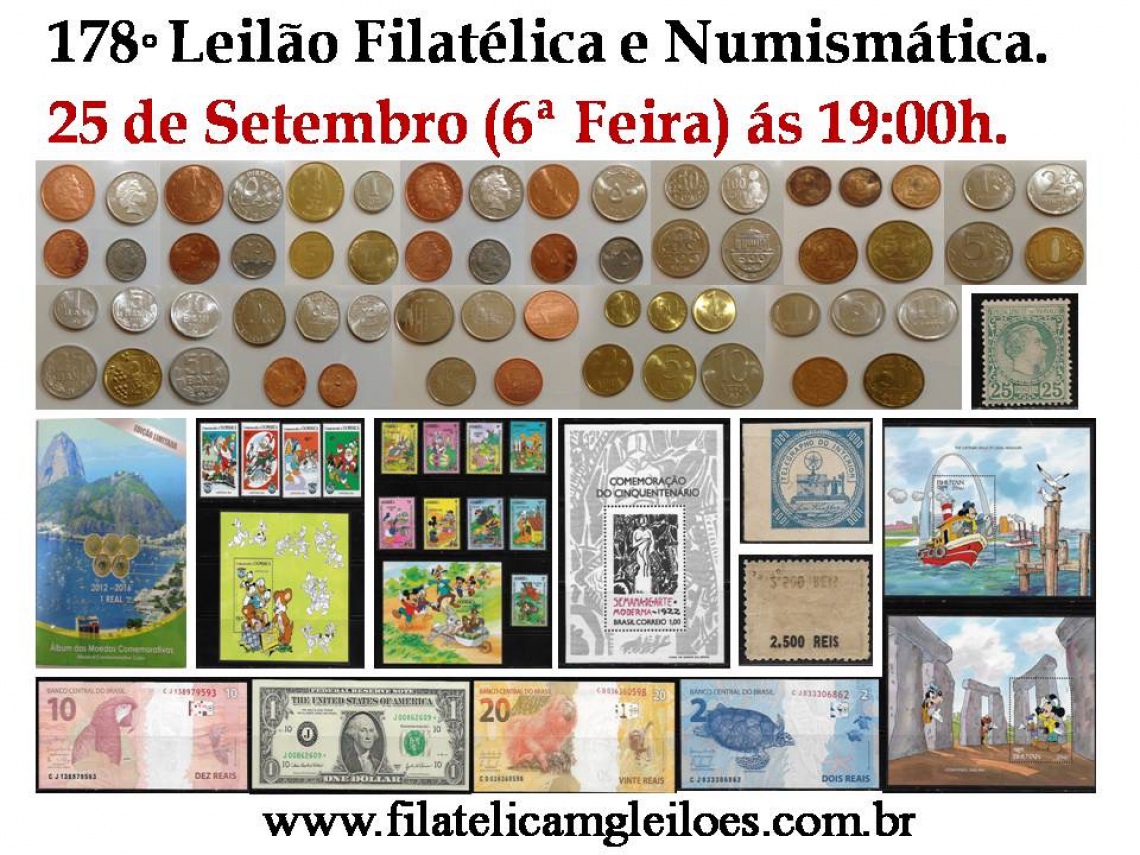 178º Leilão de Filatelia e Numismática