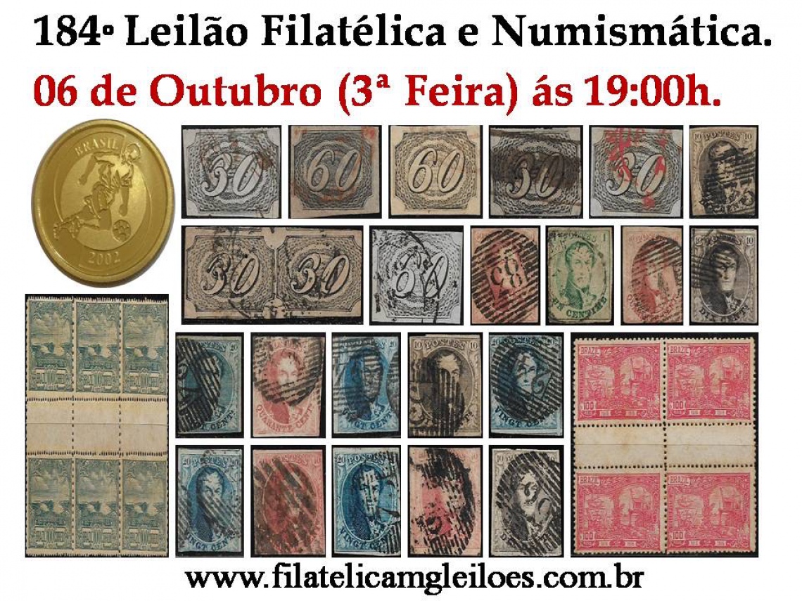 184º Leilão de Filatelia e Numismática