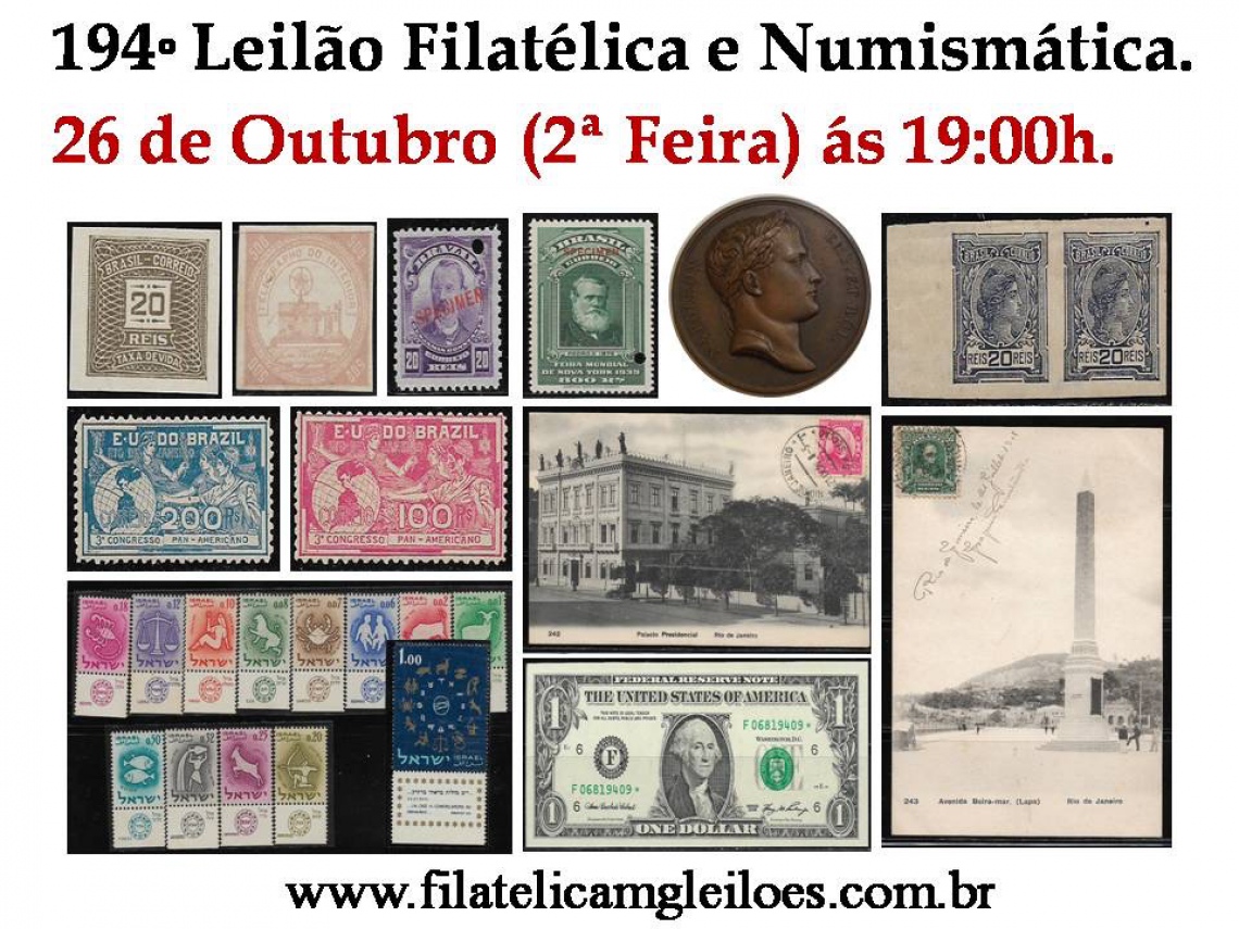 194º Leilão de Filatelia e Numismática