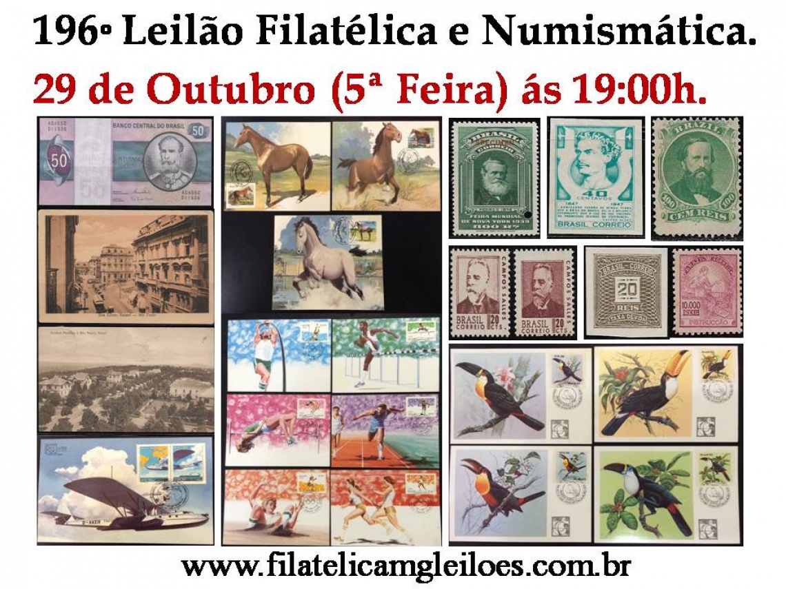 196º Leilão de Filatelia e Numismática