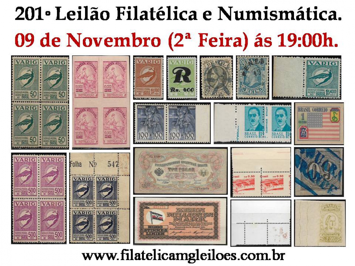 201º Leilão de Filatelia e Numismática