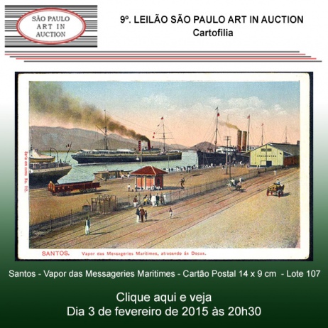 9º LEILÃO CARTOFILIA SÃO PAULO ART IN AUCTION - 3/02/2015