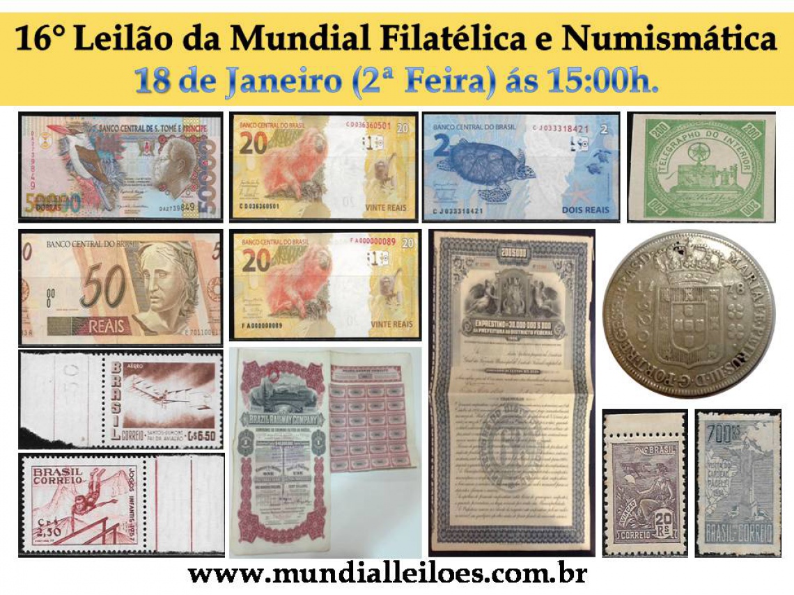 16º Leilão de Filatelia e Numismática