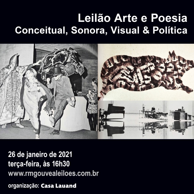 Leilão Arte e Poesia: Conceitual, Sonora, Visual & Política 26/01/2021 às 16h30