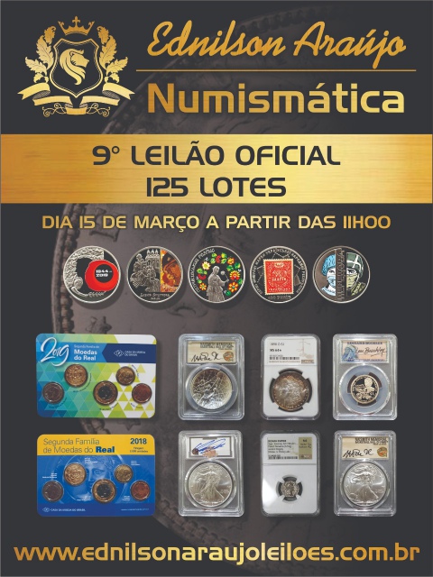 9º LEILÃO EDNILSON ARAUJO NUMISMÁTICA
