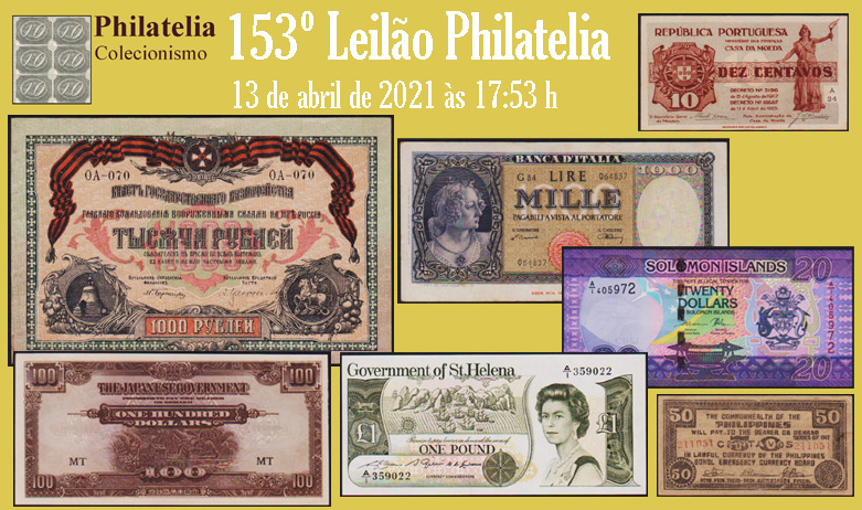 153º Leilão de Filatelia e Numismática - Philatelia Selos e Moedas