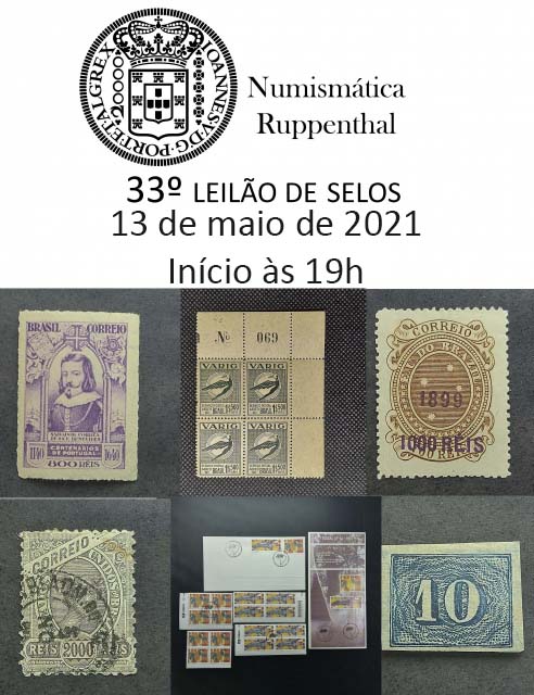 33º Leilão de Selos - Numismática Ruppenthal