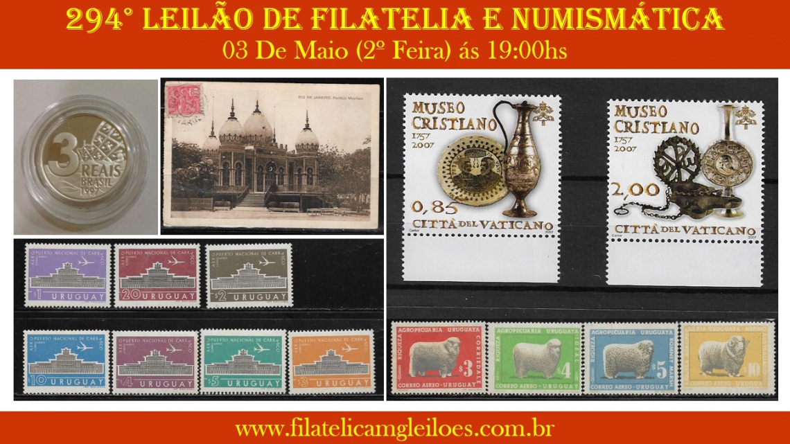 294º Leilão de Filatelia e Numismática