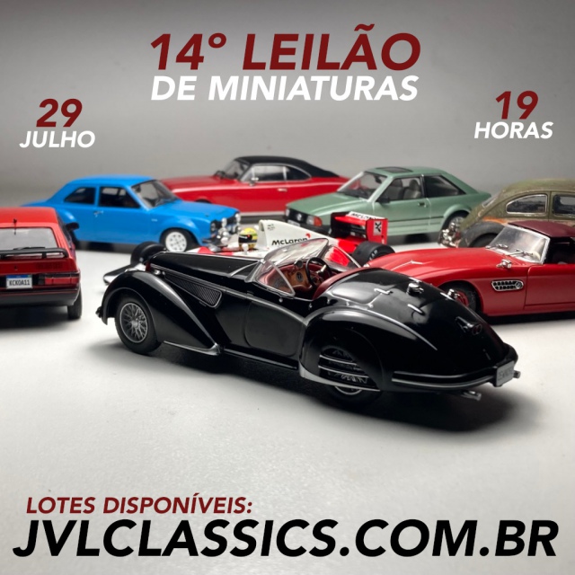 11º Leilão de Miniaturas de Carros Colecionáveis JVL Classics
