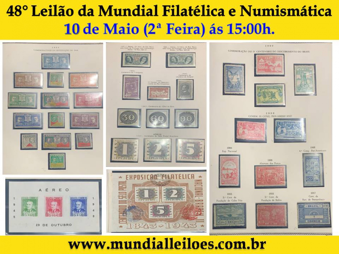 48º Leilão de Filatelia e Numismática