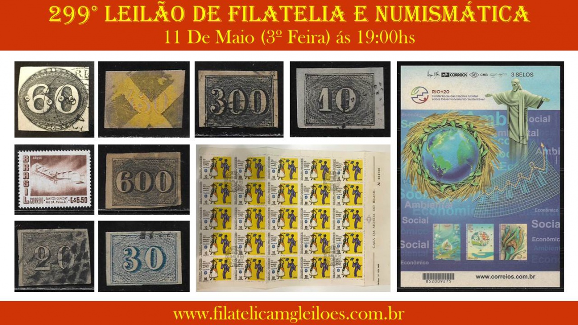 299º Leilão de Filatelia e Numismática