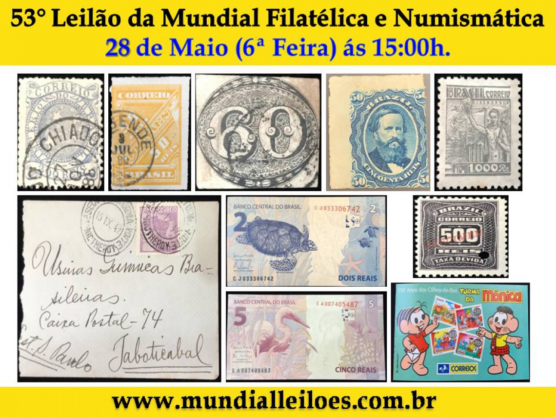 53º Leilão da Mundial de Filatelia e Numismática