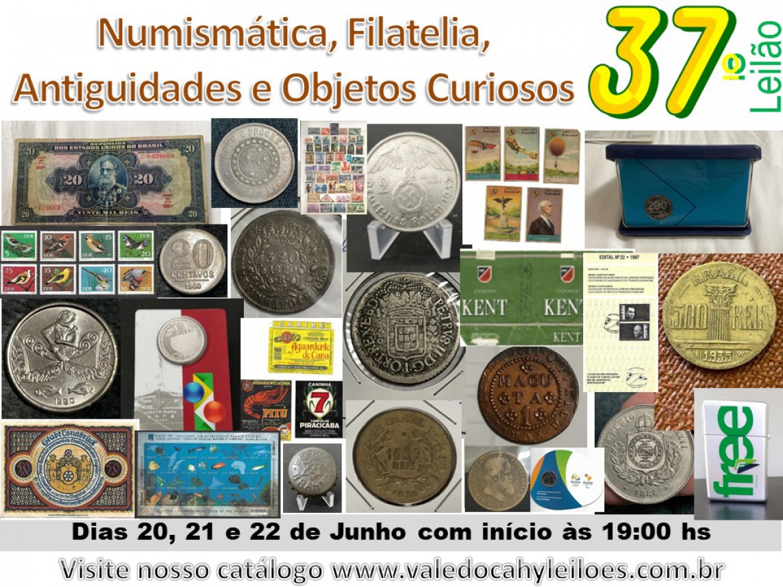 37º Grande Leilão de Numismática, Filatelia, Antiguidades e Objetos Curiosos