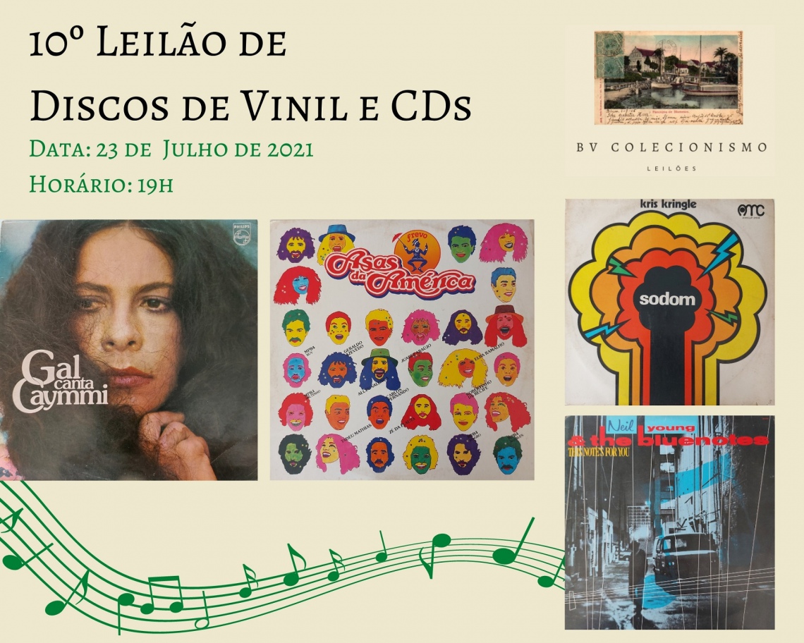10º  LEILÃO DE DISCOS DE VINIL E CDs