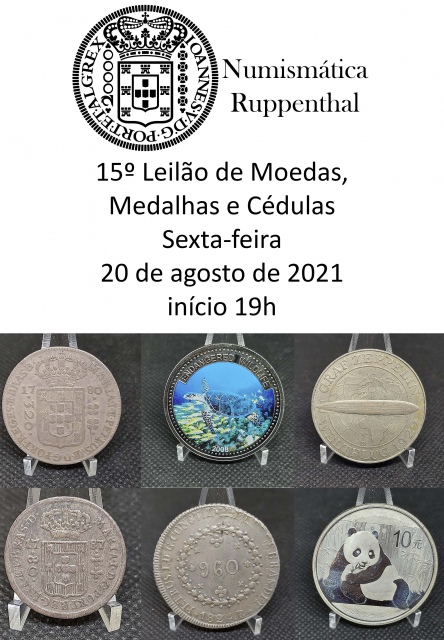 15º Leilão de Moedas, Medalhas e Cédulas - Numismática Ruppenthal