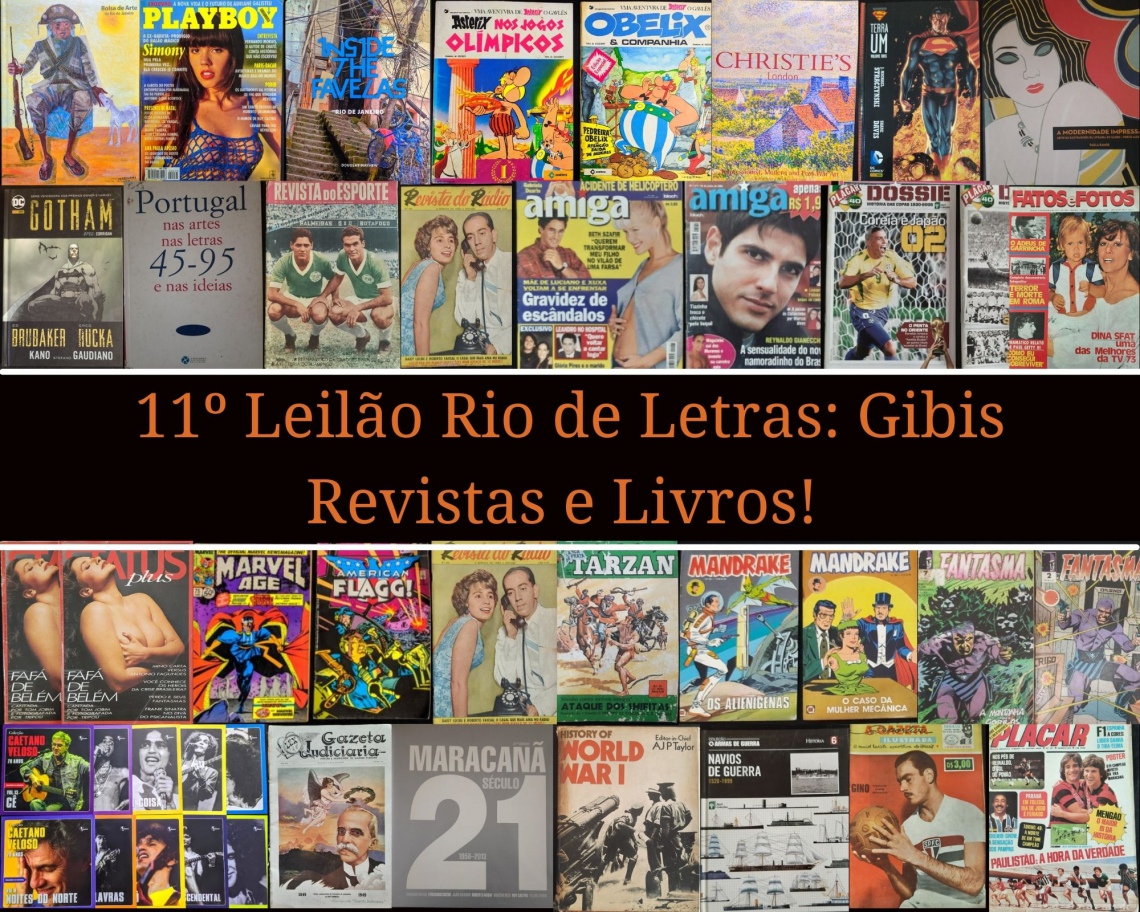 11º Leilão Rio de Letras: Gibis, Revistas e Afins