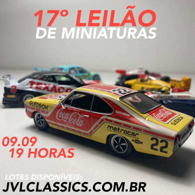 17º Leilão de Miniaturas de Carros Colecionáveis JVL Classics