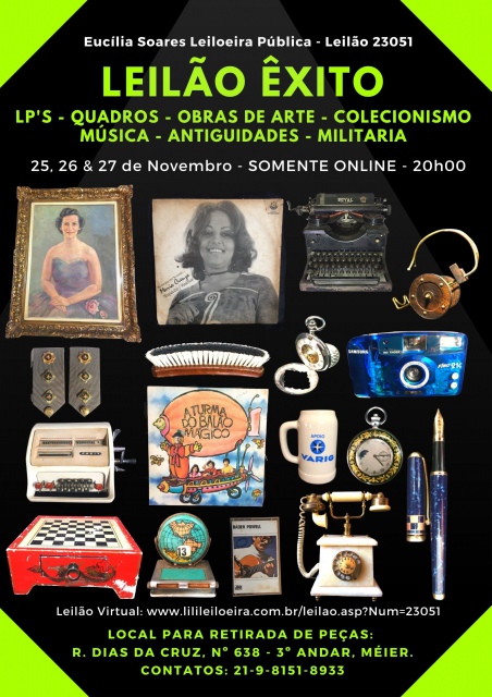 LEILÃO ÊXITO - Nº 23051 - LPS - OBRAS DE ARTE - COLECIONISMO - MÚSICA - ANTIGUIDADES & MILITARIA